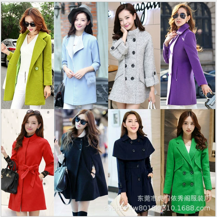 (Cross-border trading), woolen coat, jacket, Korean style, plus size, increased thickness
