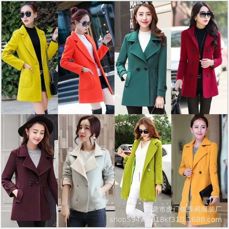 (Cross-border trading), woolen coat, jacket, Korean style, plus size, increased thickness