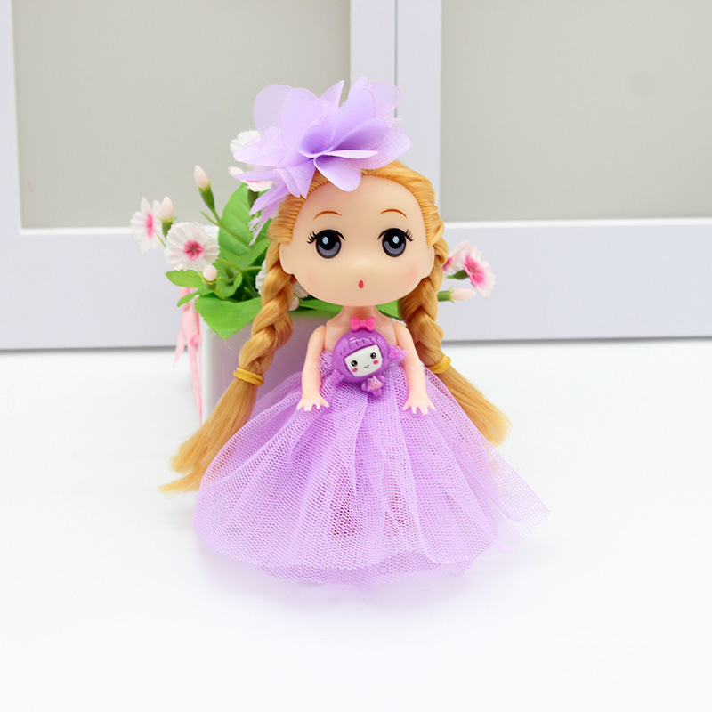 Original design new girl 12cm wedding dress constant super camouflage girl doll bag decoration little Kelly keychain_voghion.com