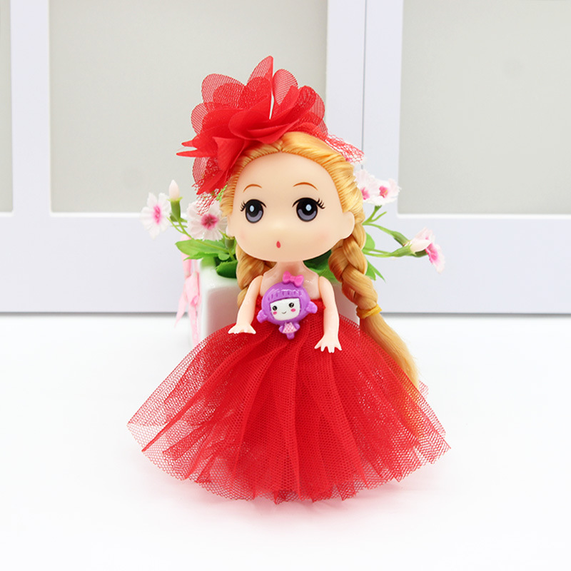 Original design new girl 12cm wedding dress constant super camouflage girl doll bag decoration little Kelly keychain_voghion.com