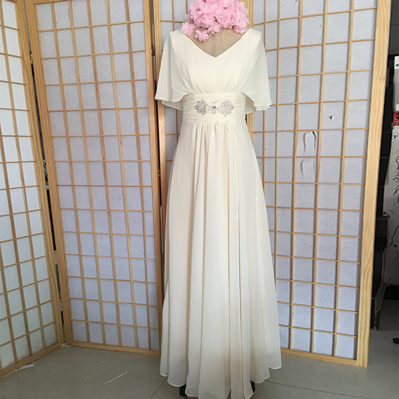 Plus Size Bridesmaid Dress 2026 Slimming Long Chiffon Performance Dress Hostess Gown Women's Evening Dress