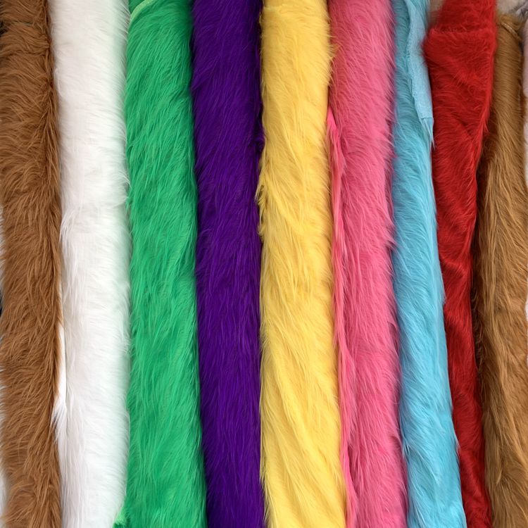 针织人造毛皮长毛绒面料表演服装玩具头发皮草布料饰品鞋帽毛绒布