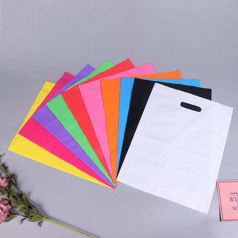 化妆品眼镜手机塑料四指袋包装袋手挽袋服装店手提袋子耐用手提式