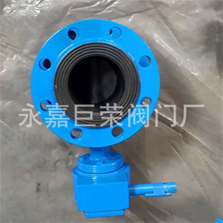 软密封法兰全衬胶蝶阀 D341J-16C 蜗轮中型衬胶蝶阀 DN100