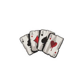 外贸跨境 彩色喷绘反光车贴 扑克牌 Playing Cards A 创意车贴