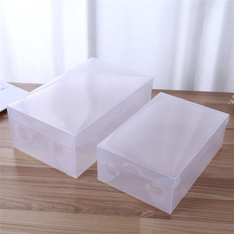 Folding Storage Shoe Box Clamshell Shoe Storage Box Transparent Plastic Shoe Box Moisture-Proof Thickened Transparent Storage Shoe Box