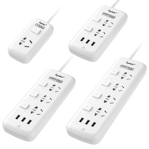 Smart power strip with USB fast charging sockets, multi-functional home switch cordless adapter, line power strip manufacturer