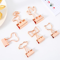 Cute gold-plated small clamps, book material clips, office and study clips, tail clip design, metal journal clips