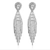 Silver needle, fashionable trend earrings, silver 925 sample, European style