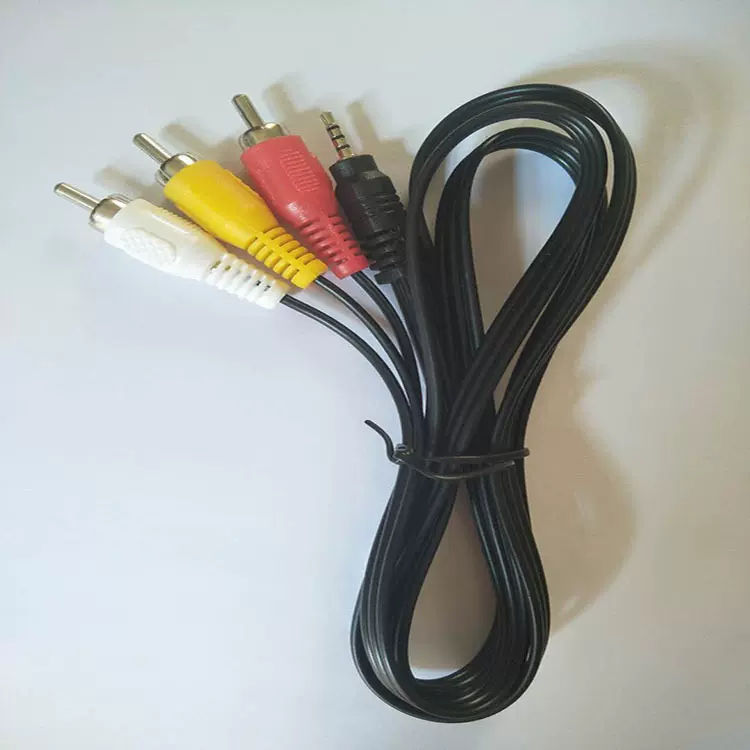 2.5mmAV线一分三音频线 AV线 视频线 转接线纯铜莲花头电脑音箱线