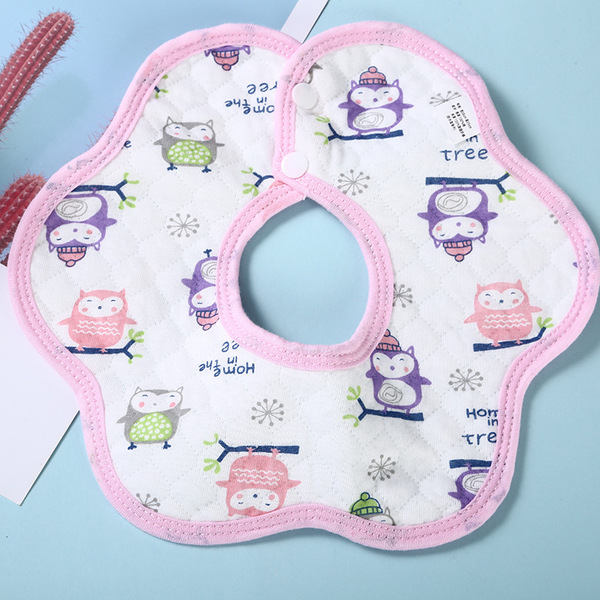 Cartoon cotton waterproof children's summer thin eating bib for…