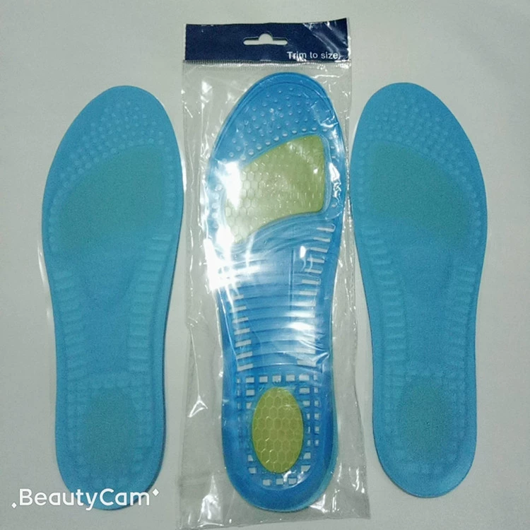 Самостоятельное производство и продажа амортизирующая Спортивная гелевая стелька мягкая эластичная утолщенная двухцветная силиконовая Сотовая Стелька