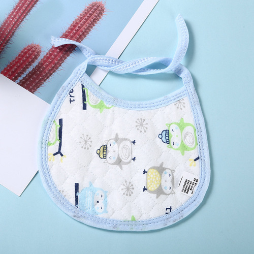 供应母婴婴儿儿童圆形防水围嘴 夏季超薄防水围兜 宝宝卡通口水巾