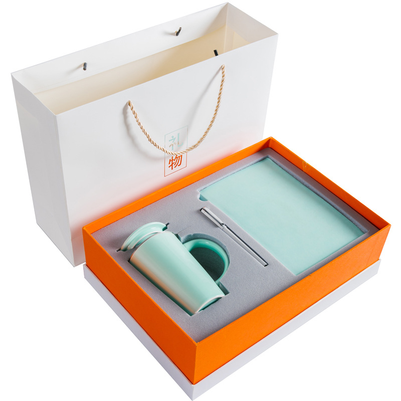 Festival del Medio Otoño Día del Maestro Set de regalos Taza de cerámica Taza de agua Taza de agua con filtro Bolsa de regalo LOGO