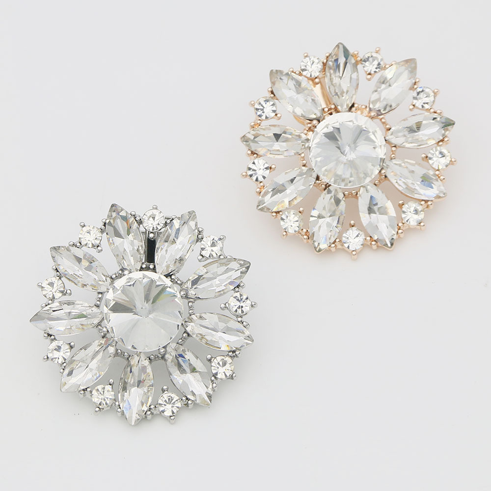 Cruzar la frontera decoración del dedo del pie de cristal de girasol zapato hebilla desmontable flor zapatos de la boda decoraciones accesorios de tacones altos