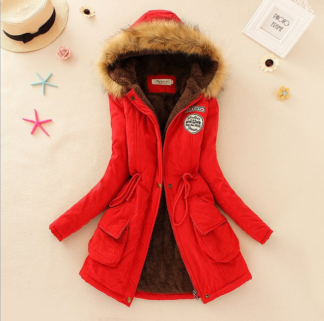 Factory wholesale Korean version of the new ladies large size thick lamb wool standard cotton long sleeve hooded women's coat