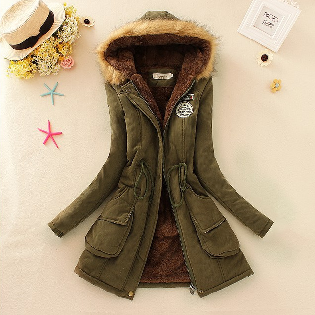 Factory wholesale Korean version of the new ladies large size thick lamb wool standard cotton long sleeve hooded women's coat