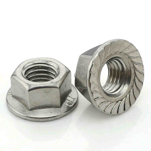 304 stainless steel flange nut M3-M20 flat plate toothed anti-slip nut DIN6923