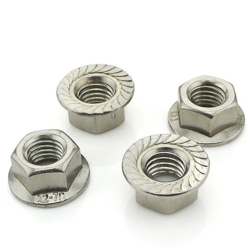 304 stainless steel flange nut M3-M20 flat plate toothed anti-slip nut DIN6923