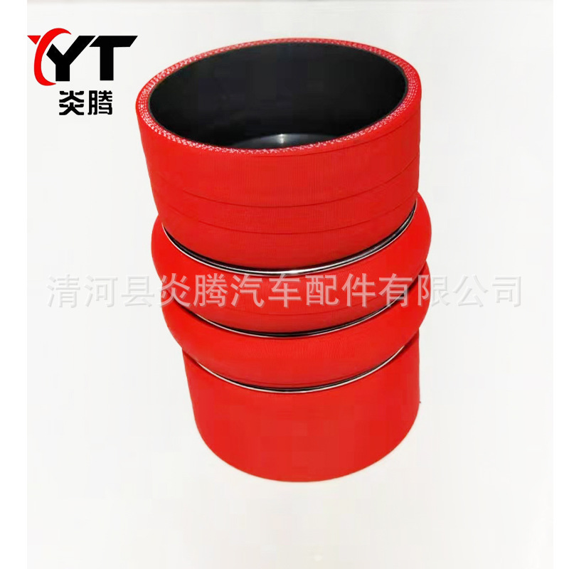 解放中冷器链接硅胶管 增压器链接硅胶管 布纹硅胶管