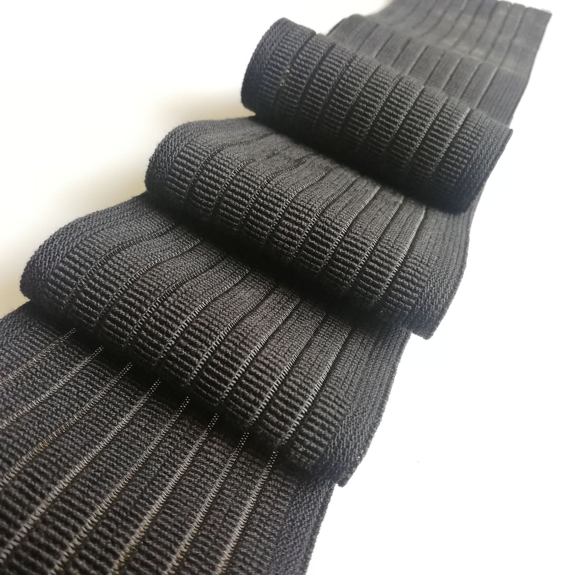 厂家直销 大化纤仿棉鱼丝松紧带 锦纶鱼丝 护具加压带 亲肤透气