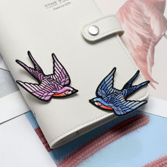 Symmetrical Swallow Decorative Fabric Gift Box Jewelry Box Phone Box Bag Packaging Decorative Patch to Fix Small Holes Chinese Style Self-Adhesive Sticker
