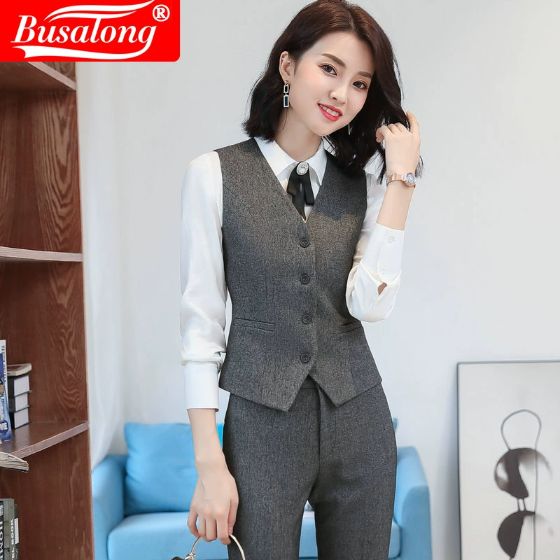 Лидер продаж, Модный Универсальный женский жилет в Корейском стиле, официальная профессиональная рабочая одежда больших размеров, весна, лето, осень, зима и четыре сезона