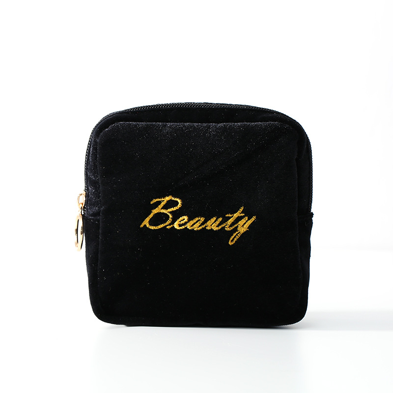 Nuevo coreano terciopelo servilleta sanitaria bolsa de almacenamiento al aire libre repuesto pequeña tía toalla bolsa de almacenamiento en stock monedero al por mayor