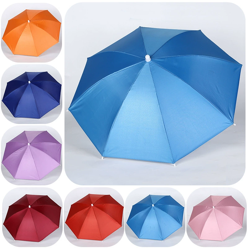 Double-layer Travel Umbrella Hat, Windproof, Dual Sizes 53 / 63 cm, Compact 30 cm