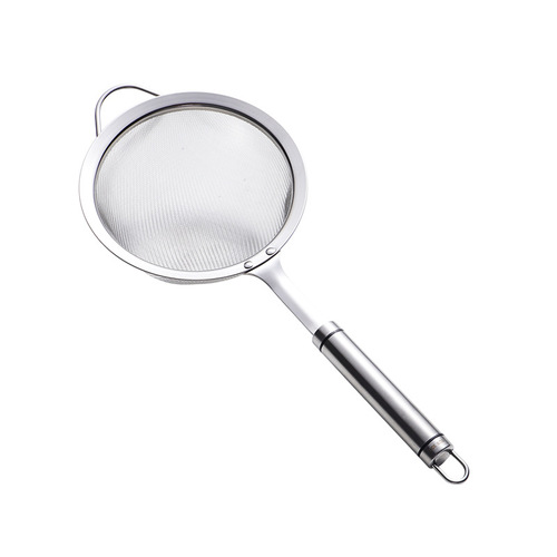 Aion 304 stainless steel mesh colander multi-specification round handle 30 mesh frying oil filter kitchen hot pot Chinese medicine filter residue
