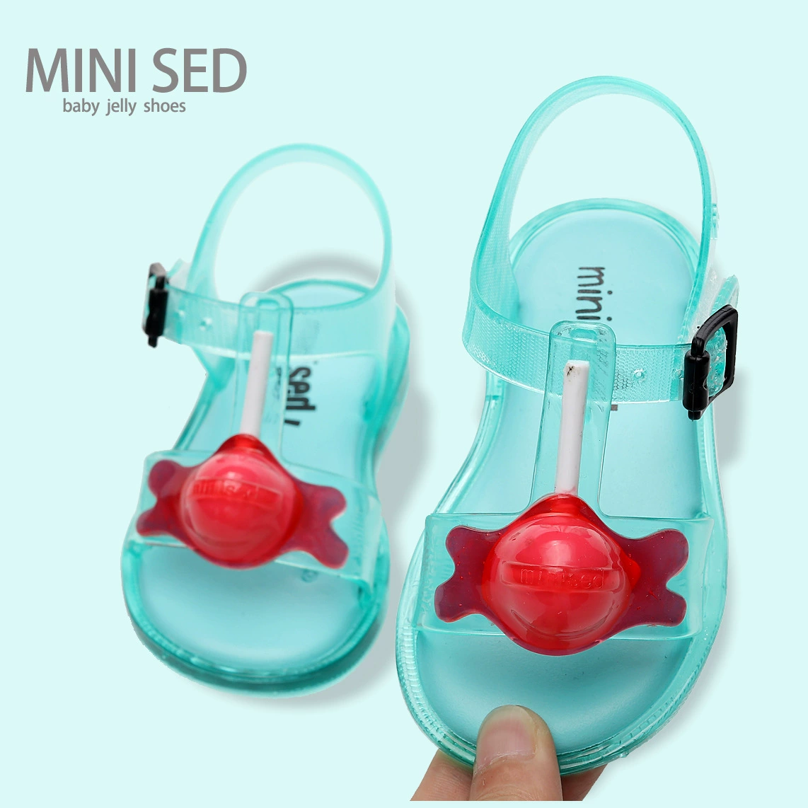 2022 Новые мини-сандалии, детская обувь, ароматные туфли на палочке, обувь на плоской подошве, пляжная обувь, Желейная обувь