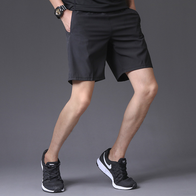Pantalones cortos deportivos para hombres ociosos para mujeres de verano delgados secos rápidos para correr siete puntos de hielo baloncesto pantalones sueltos pantalones de cinco puntos de moda