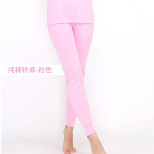 100% middle-aged and elderly women's long johns, pure cotton thermal pants, women's cotton wool pants, seniors' high-waisted loose thick leggings and linen pants