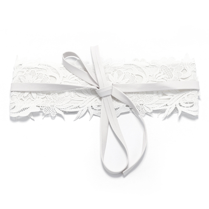 Cintura larga in pizzo Cintura decorativa da donna con gonna Cappotto maglione Versione coreana retrò Allacciatura versatile alla moda e casual_voghion.com