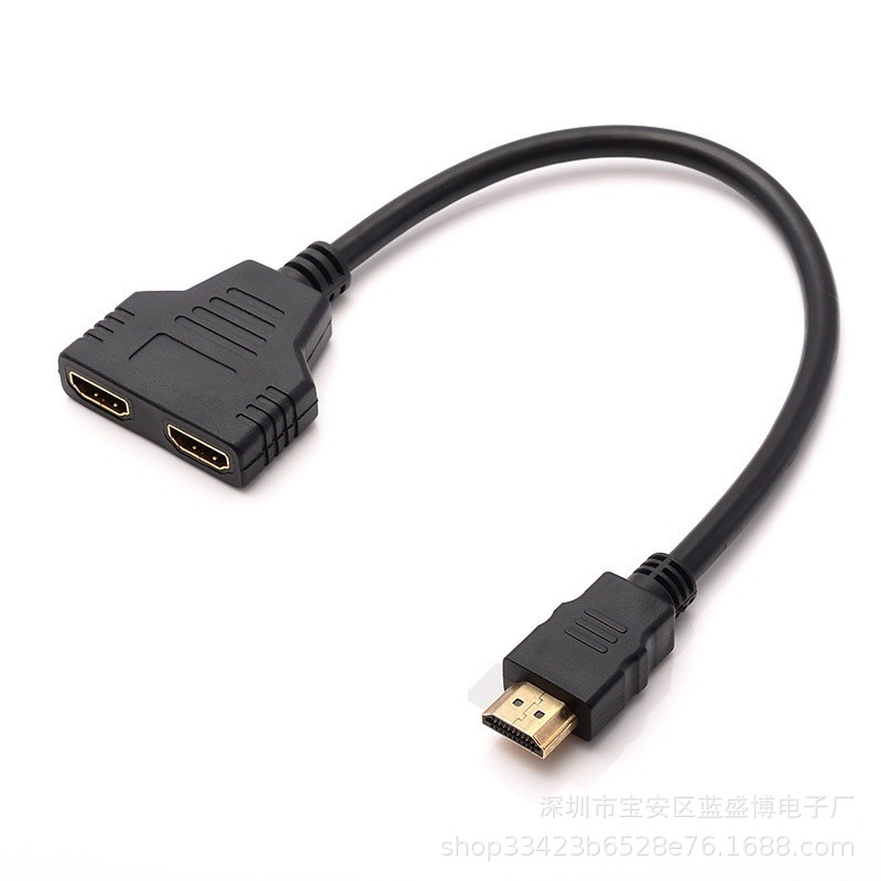 HDMI分配器一进二出一分二HDMI 1分2高清线 HDMI分频器 2.0版