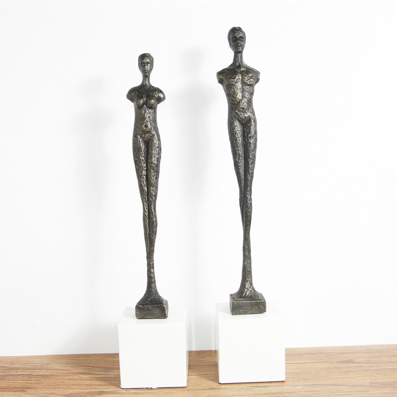 Modern Model Room Hallway Hardware Broken Arm Character Ornaments Villa Hotel Sales Office European-style Soft Decorations