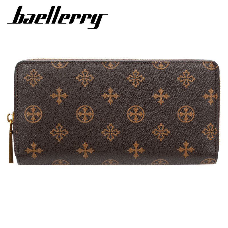 Baellerry Women's Wallet Long European and American Presbyopia Fashion Wallet Versatile Mobile Phone Bag Multi-Functional Clutch Bag