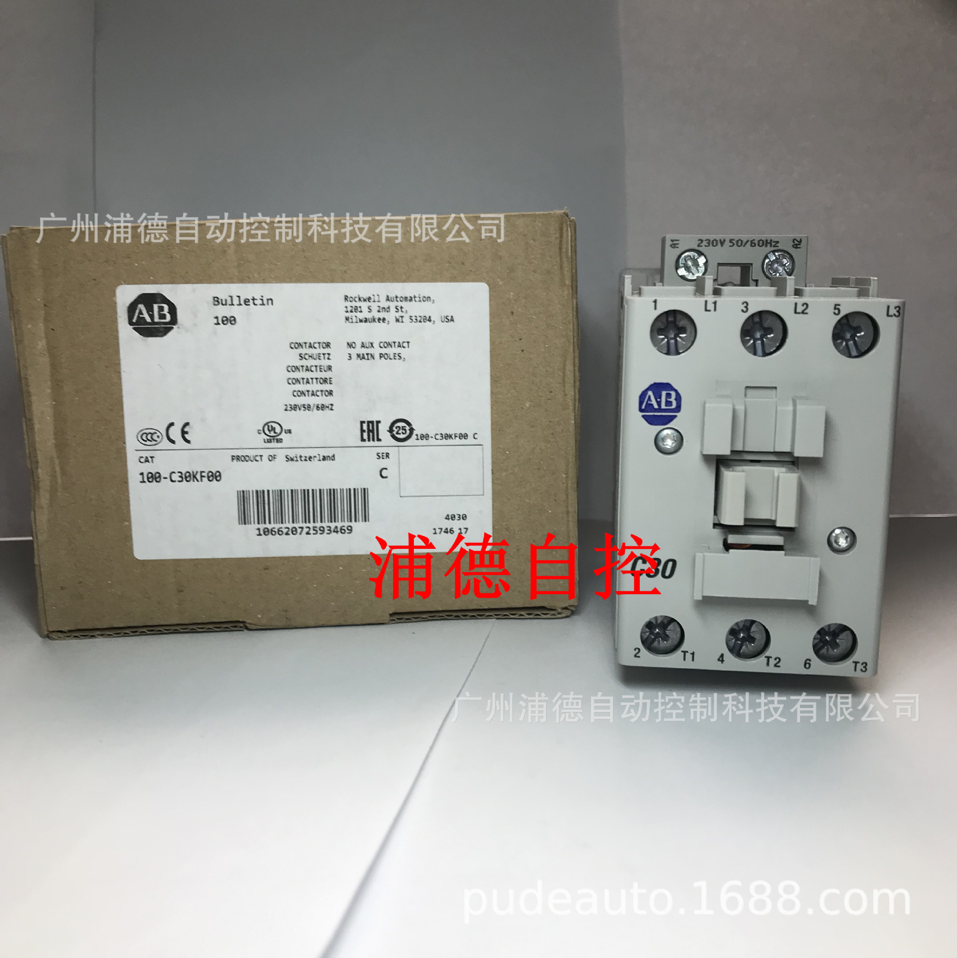 AB交流接触器100-C30F00，100-C30KF00原装正品现货220-230V