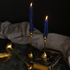 Nordic creative light luxury iron electroplated brass candlestick romantic wedding props decoration restaurant atmosphere decoration