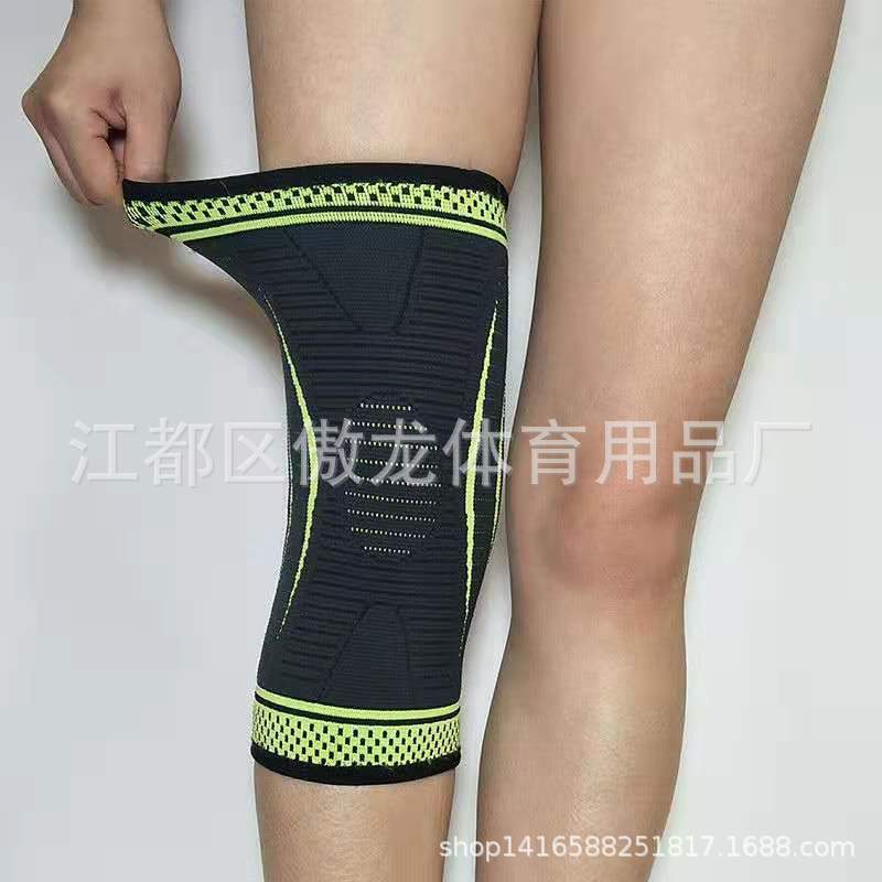 Factory wholesale sports nylon knee pad outdoor fitness running not easy to slide knee pad knitted breathable knee pad protective gear