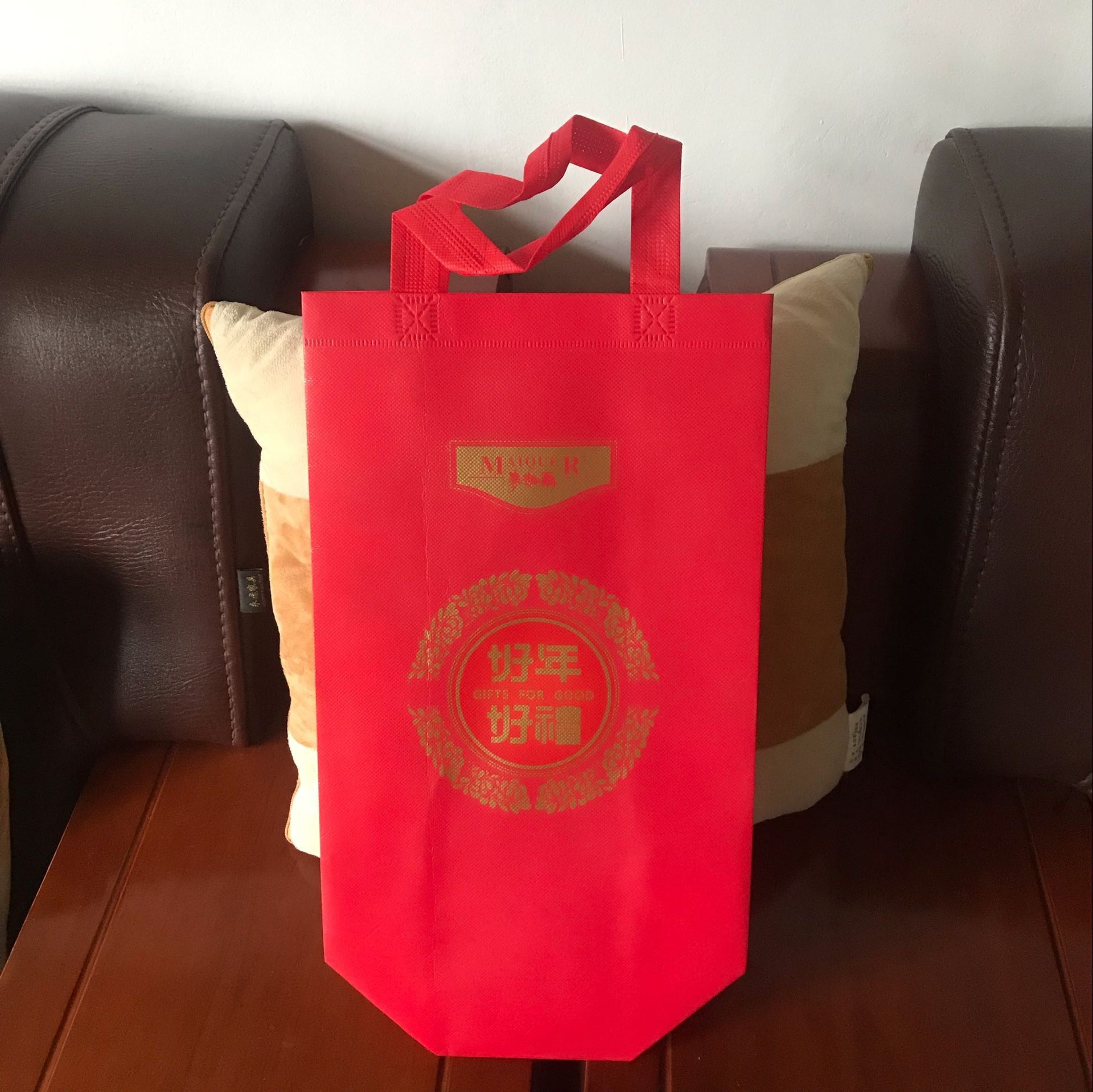 福州定 制覆膜无纺布袋彩印环保手提彩色印热压淋膜无纺布立体袋