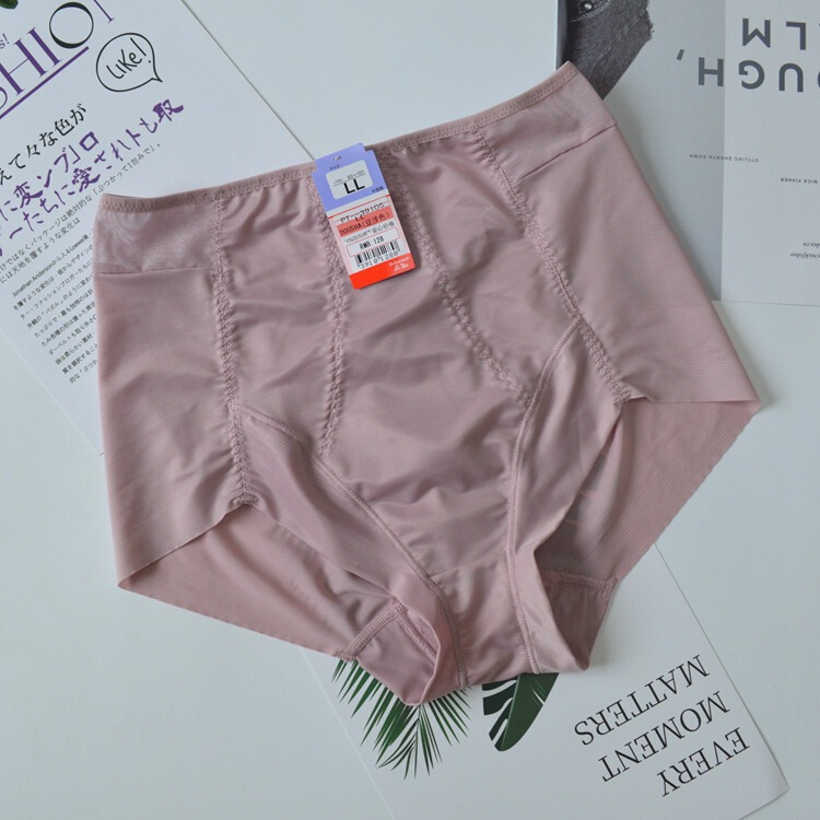 Large Size Thin Non-printed Base Micro-abdomen High Waist Boneless Triangle Shaping Pants Hip Pants Silk Smooth Fabric