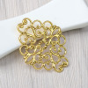 New DIY handmade pure copper diamond -shaped cloud hollow flower trim accessories accessories