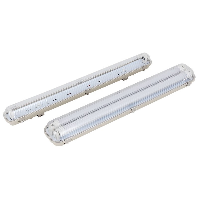LED lámpara de tres pruebas T8 impermeable a prueba de polvo solo tubo doble conjunto completo soporte largo tubo de la lámpara con cubierta de la lámpara fluorescente image 7