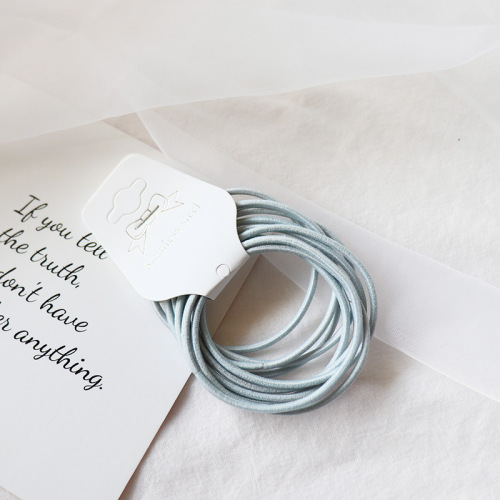 Packaged Korean and Japanese high elasticity candy color basic hair tie simple solid color headband hair clip hair accessory head accessory