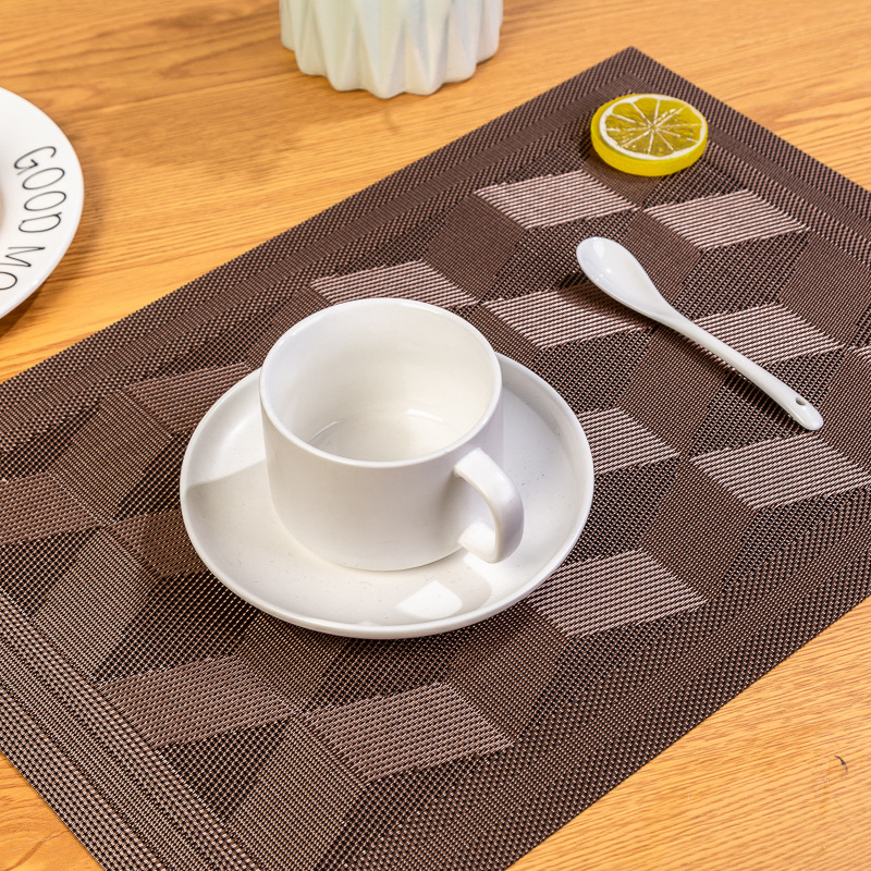 New Square-Shaped European-Style Dining Table Mats, Simple Style Heat-Insulating Placemats, Western-Style Heat-Insulating Mats, Coasters, Tablecloths Wholesale