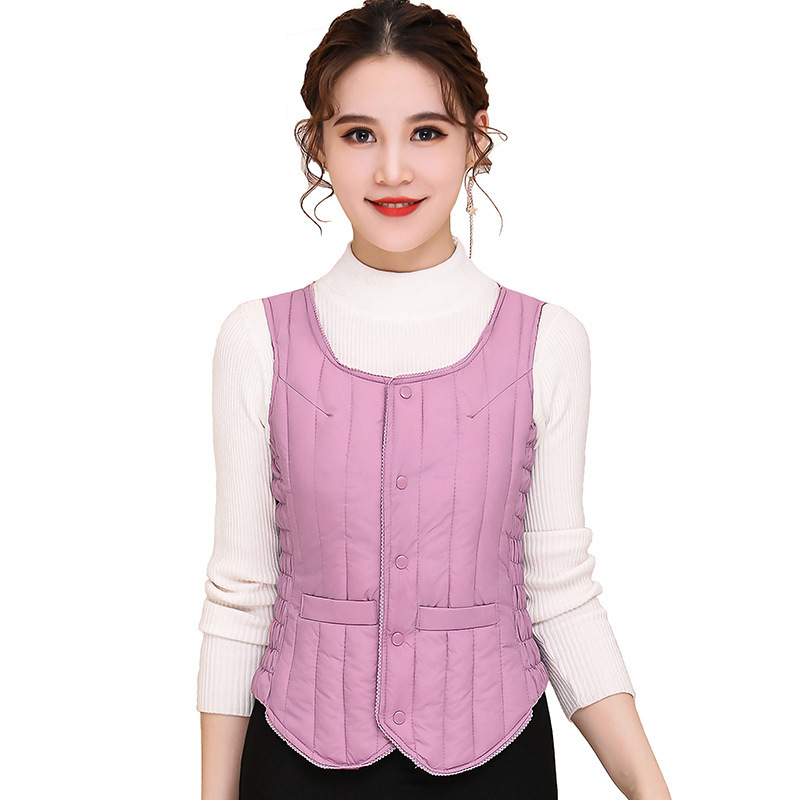 Women's down Cotton Vest 2025 Autumn and Winter New Warm Vest Slim Waistcoat Slimming Lightweight Vest for Internal and External Wear