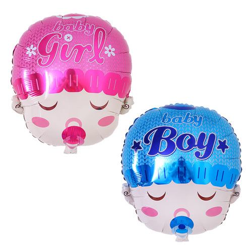 Cross-border AliExpress ebay hot selling pacifier baby head aluminum foil balloon baby girl decorative aluminum film balloon