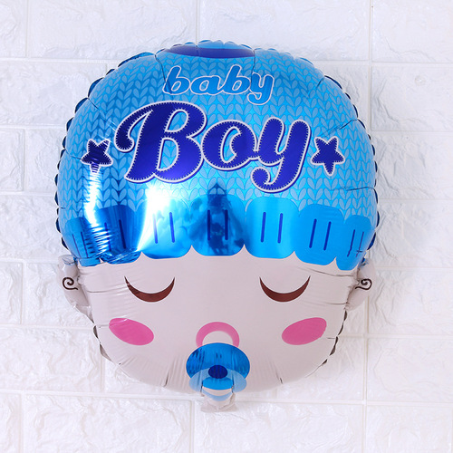 Cross-border AliExpress ebay hot selling pacifier baby head aluminum foil balloon baby girl decorative aluminum film balloon