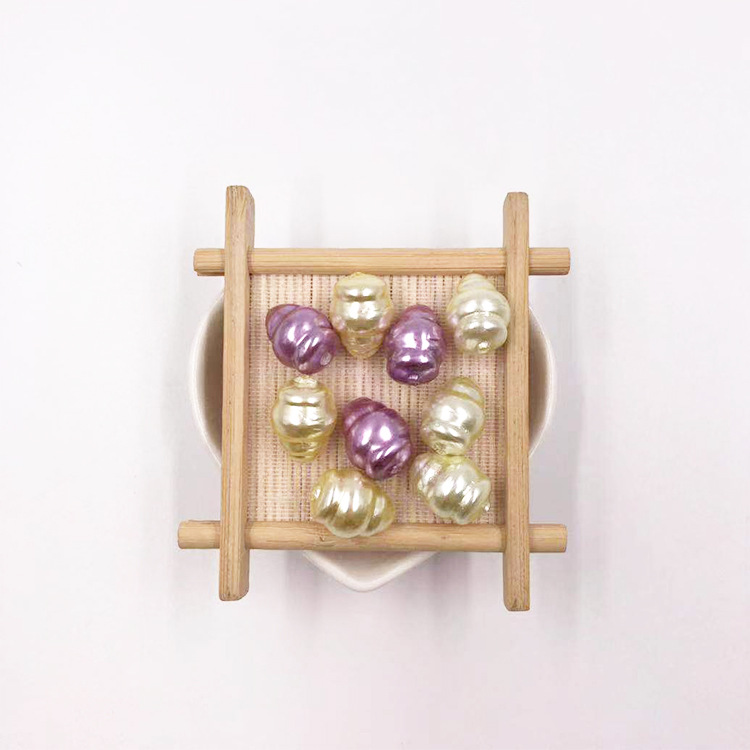 Retro glass earrings pearl handmade
